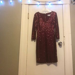 Burgundy sparkly  dress